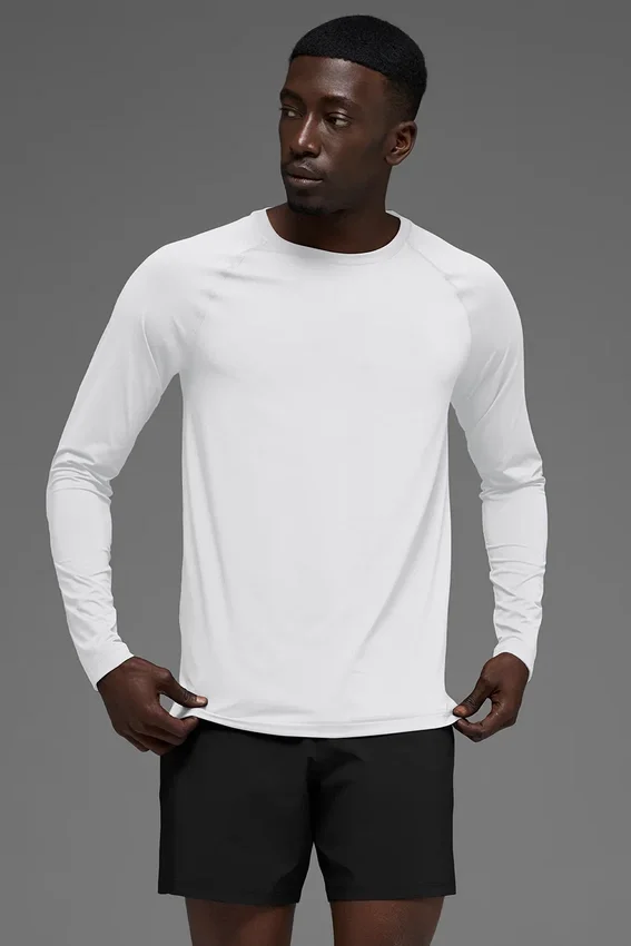 Idol T-shirt met ronde hals en lange mouwen - Wit