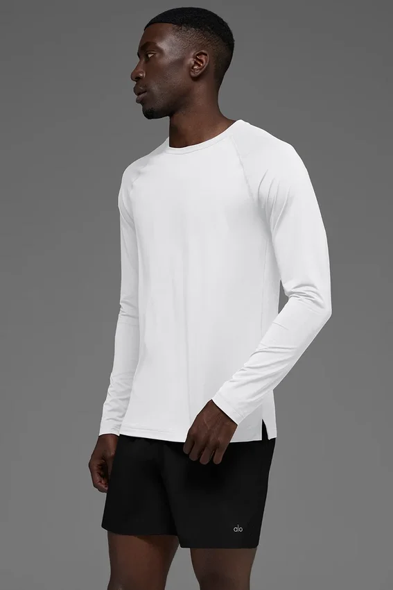 Idol T-shirt met ronde hals en lange mouwen - Wit
