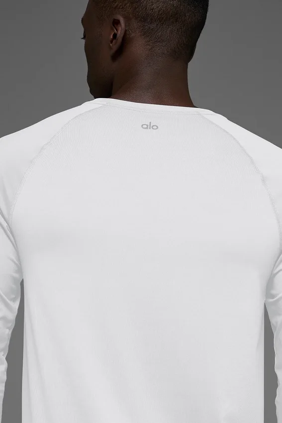 Idol T-shirt met ronde hals en lange mouwen - Wit