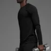 Idol T-shirt met ronde hals en lange mouwen - Zwart