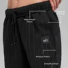 Joggingbroek met rechte pijpen en krijtstreep - Black Pinstripe