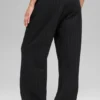Joggingbroek met rechte pijpen en krijtstreep - Black Pinstripe