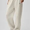 Joggingbroek met rechte pijpen en krijtstreep - Bone Pinstripe