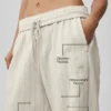 Joggingbroek met rechte pijpen en krijtstreep - Bone Pinstripe