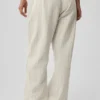 Joggingbroek met rechte pijpen en krijtstreep - Bone Pinstripe