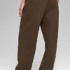 Joggingbroek met rechte pijpen en krijtstreep - Espresso Pinstripe