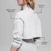 Kabelgebreide, cropped Winter Bliss-coltrui met lange mouwen - Athletic Heat