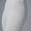 Kasjmier High-Waist broek met zachte wafelstof - Athletic Heather Grey