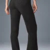 Kasjmier High-Waist broek met zachte wafelstructuur - donker gemêleerd grijs