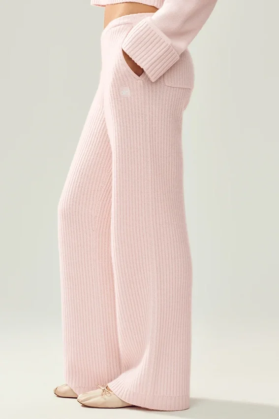 Kasjmier High-Waist Northstar-broek met rechte pijpen en hoge taille – Frosted Pink