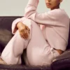 Kasjmier High-Waist Northstar-broek met rechte pijpen en hoge taille – Frosted Pink