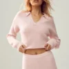 High-Waist kasjmier-korte broek – Frosted Pink