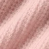 Kasjmier pluche wafelpolo - Roze kwarts