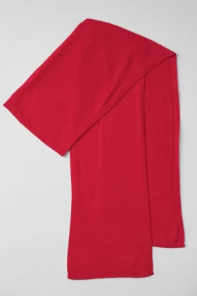 Kasjmier sjaal met lichte frosted-afwerking – rood lint