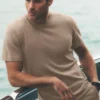 Katoen-kasjmier Ever Soft T-shirt met korte mouwen – Gravel