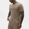 Katoen-kasjmier Ever Soft T-shirt met korte mouwen – Gravel
