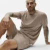 Katoen-kasjmier Ever Soft T-shirt met korte mouwen – Gravel