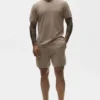 Katoen-kasjmier Ever Soft T-shirt met korte mouwen – Gravel