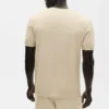 Katoen-kasjmier Ever Soft T-shirt met korte mouwen - Sandy Beige