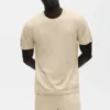 Katoen-kasjmier Ever Soft T-shirt met korte mouwen - Sandy Beige