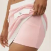 Katoen-kasjmier High-Waist capri-rok ‘Dream’ – Zonovergoten roze/wit