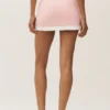 Katoen-kasjmier High-Waist capri-rok ‘Dream’ – Zonovergoten roze/wit