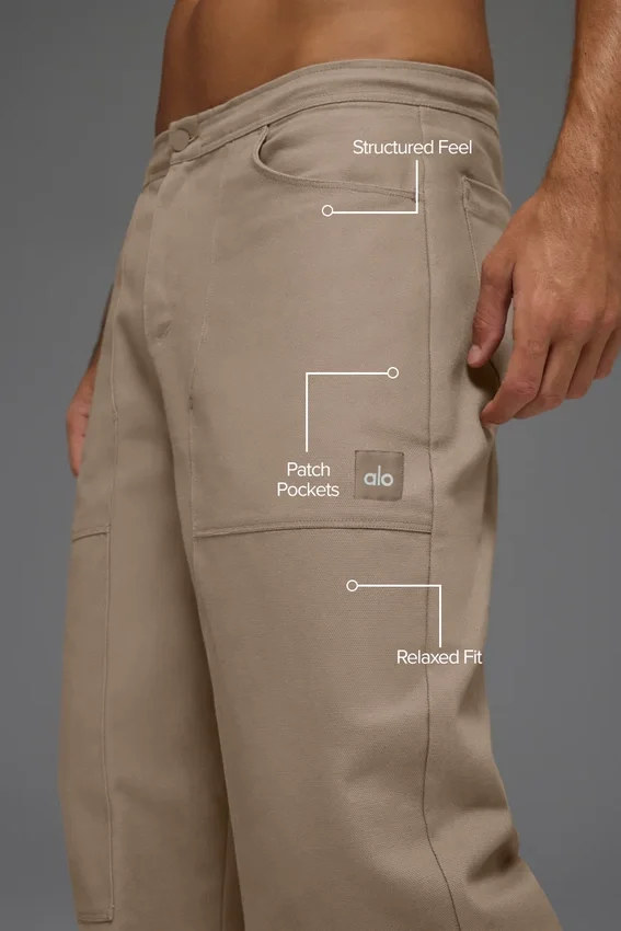 Katoenen canvas timmermansbroek - Gravel