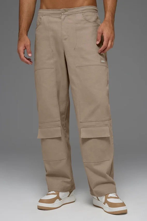 Katoenen canvas timmermansbroek - Gravel