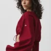 Katoenen cropped Real Deal-shirt met lange mouwen – Summer Romance Red