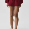 Katoenen High-Waist Real Deal-korte broek – Summer Romance Red