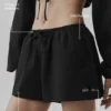 Katoenen High-Waist Real Deal-korte broek - Zwart