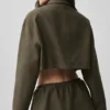 Kort 'Fan Favorite'-jas met doorlopende rits - Olive Tree