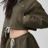 Kort 'Fan Favorite'-jas met doorlopende rits - Olive Tree