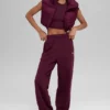 Kort Gold Rush-gilet - Bordeauxrood