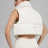 Kort Gold Rush-puffergilet - Ivoor