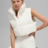 Kort Gold Rush-puffergilet - Ivoor