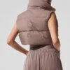 Kort Gold Rush-puffergilet - Mushroom