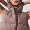 Kort Gold Rush-puffergilet - Mushroom