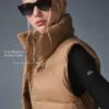 Kort Gold Rush-puffergilet - Toasted Almond