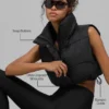 Kort Gold Rush-puffergilet - Zwart