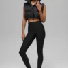 Kort Gold Rush-puffergilet - Zwart