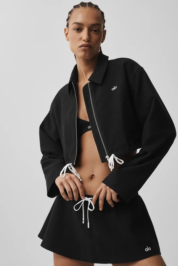 Kort model Full Zip-jasje, favoriet bij fans - Zwart