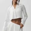 Kort model Unmatched met lange mouwen - Wit