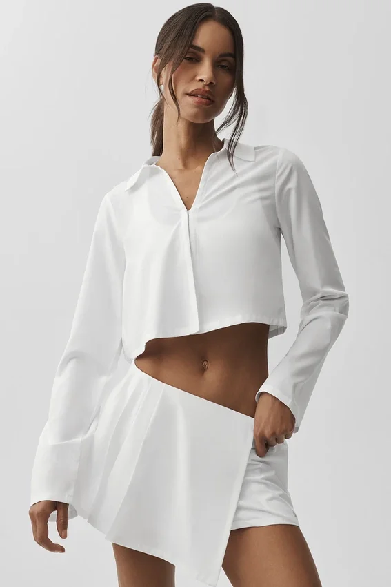 Kort model Unmatched met lange mouwen - Wit