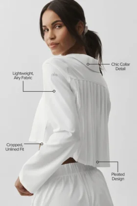 Kort model Unmatched met lange mouwen – Wit