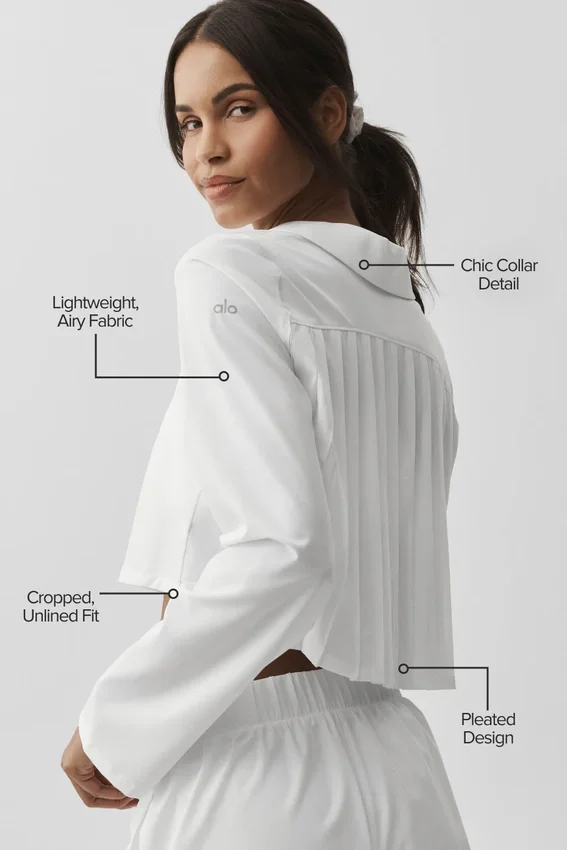 Kort model Unmatched met lange mouwen - Wit