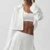 Kort model Unmatched met lange mouwen - Wit
