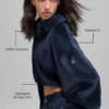 Kort Mountain Side-jasje van geribd velours - Navy
