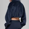 Kort Mountain Side-jasje van geribd velours - Navy