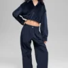 Kort Mountain Side-jasje van geribd velours - Navy